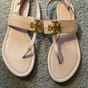 Tory Burch pink sandals 10 leather
